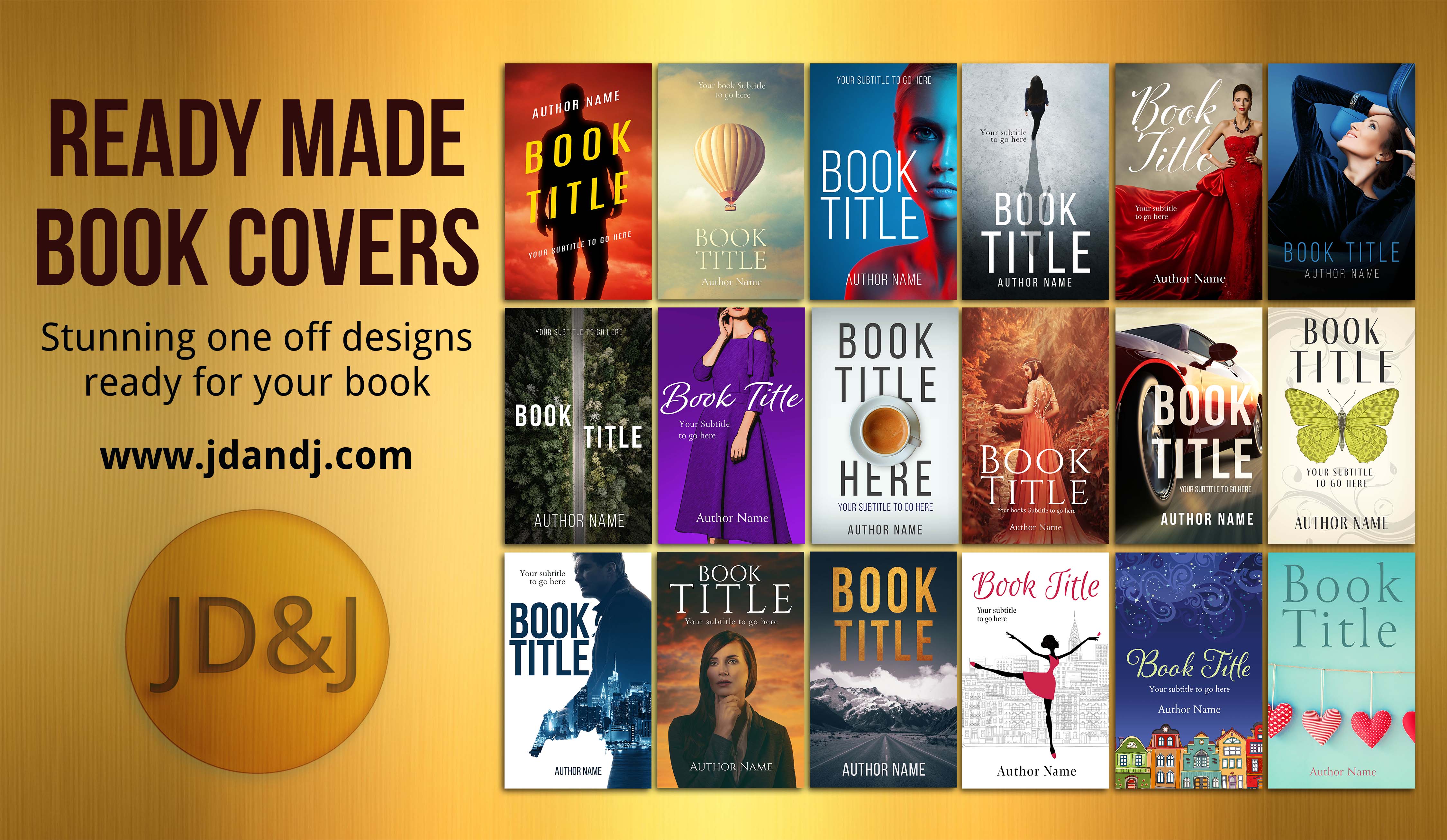 Win A Ready-Made Book Cover Design from JD&J Design.