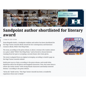 Sandpoint author shortlisted for literary award