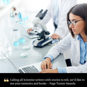 Calling All Scientist Writers to enter Page Turner Awards writing contest